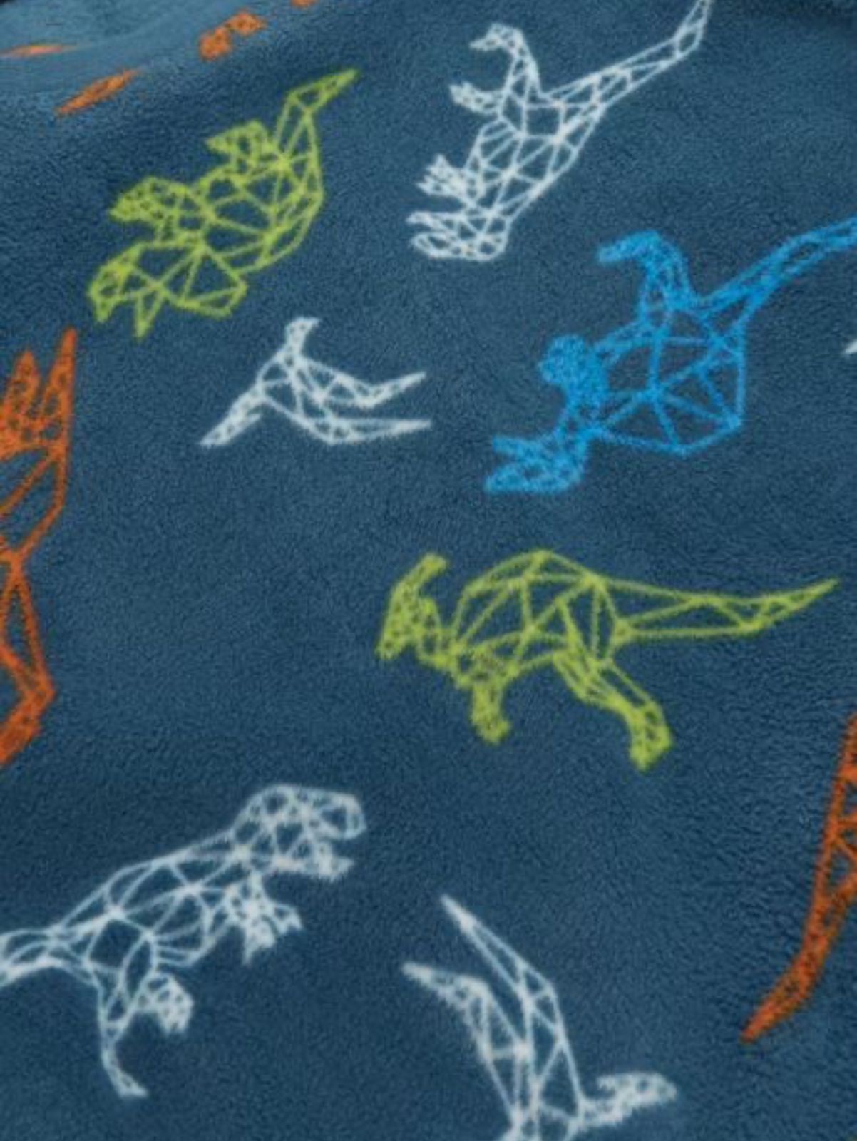 MATALAN Soft fleece fabric with dinosaurs prints