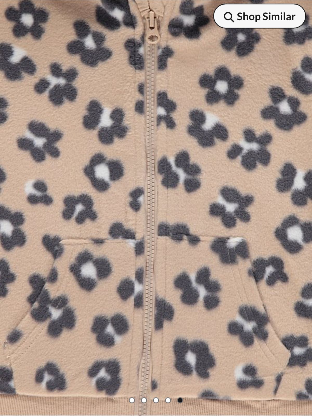 George flower fleece hoodie