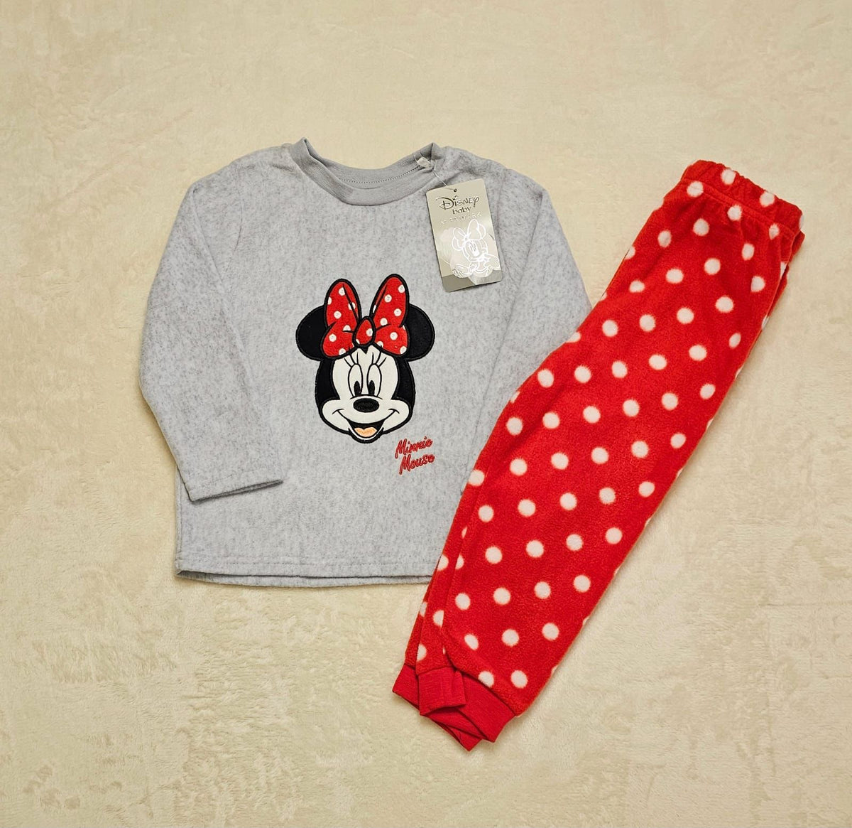 Micki mouse with red dots fleece pj