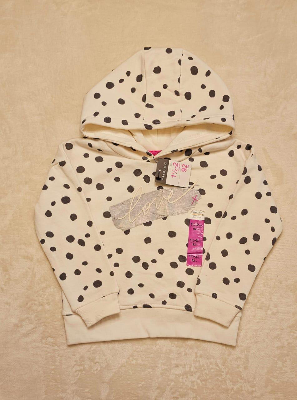 Primark Fleec polka dot hoodie