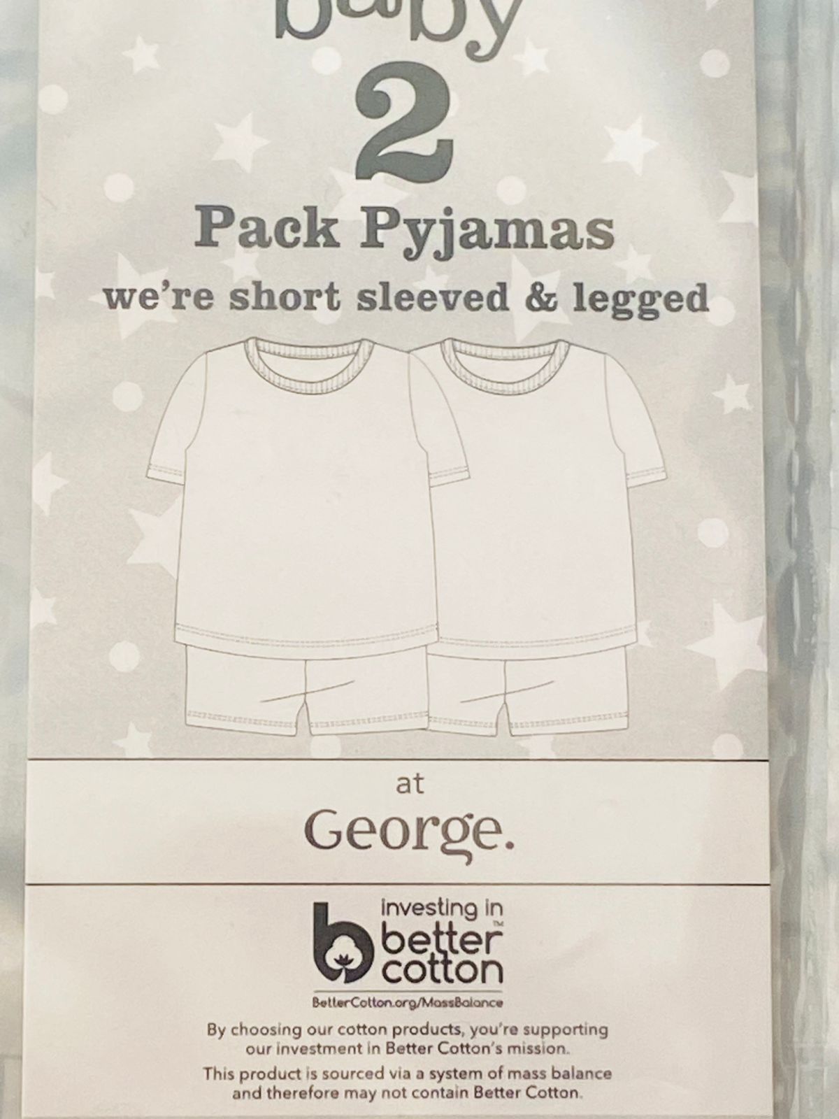 Primark stitch short sleeves pjs pack of 2 set