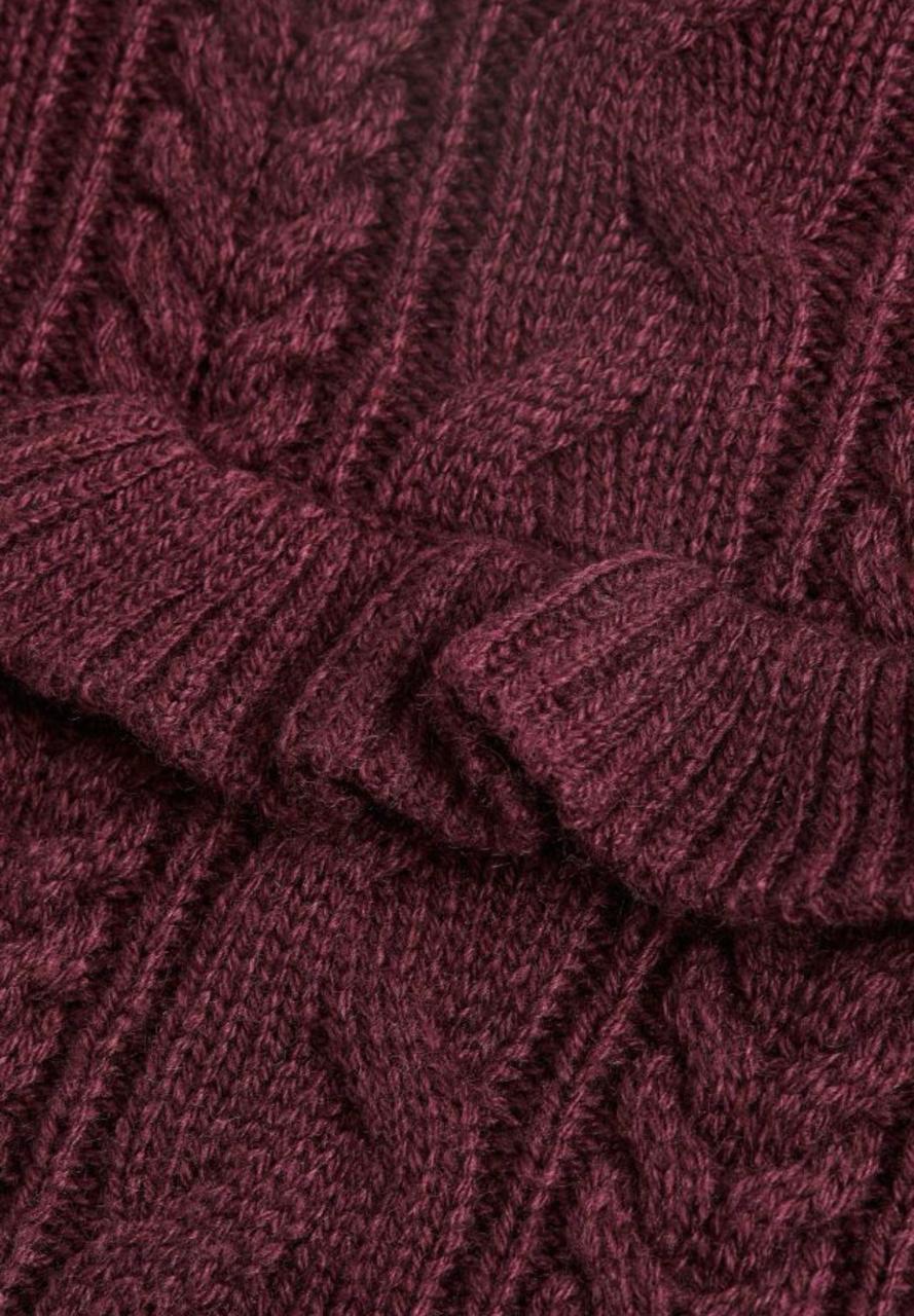 H&M Mahroon frill knitted sweater