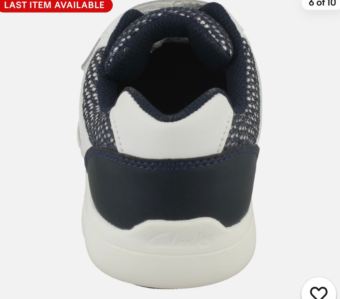 Clarks white and blue jogger