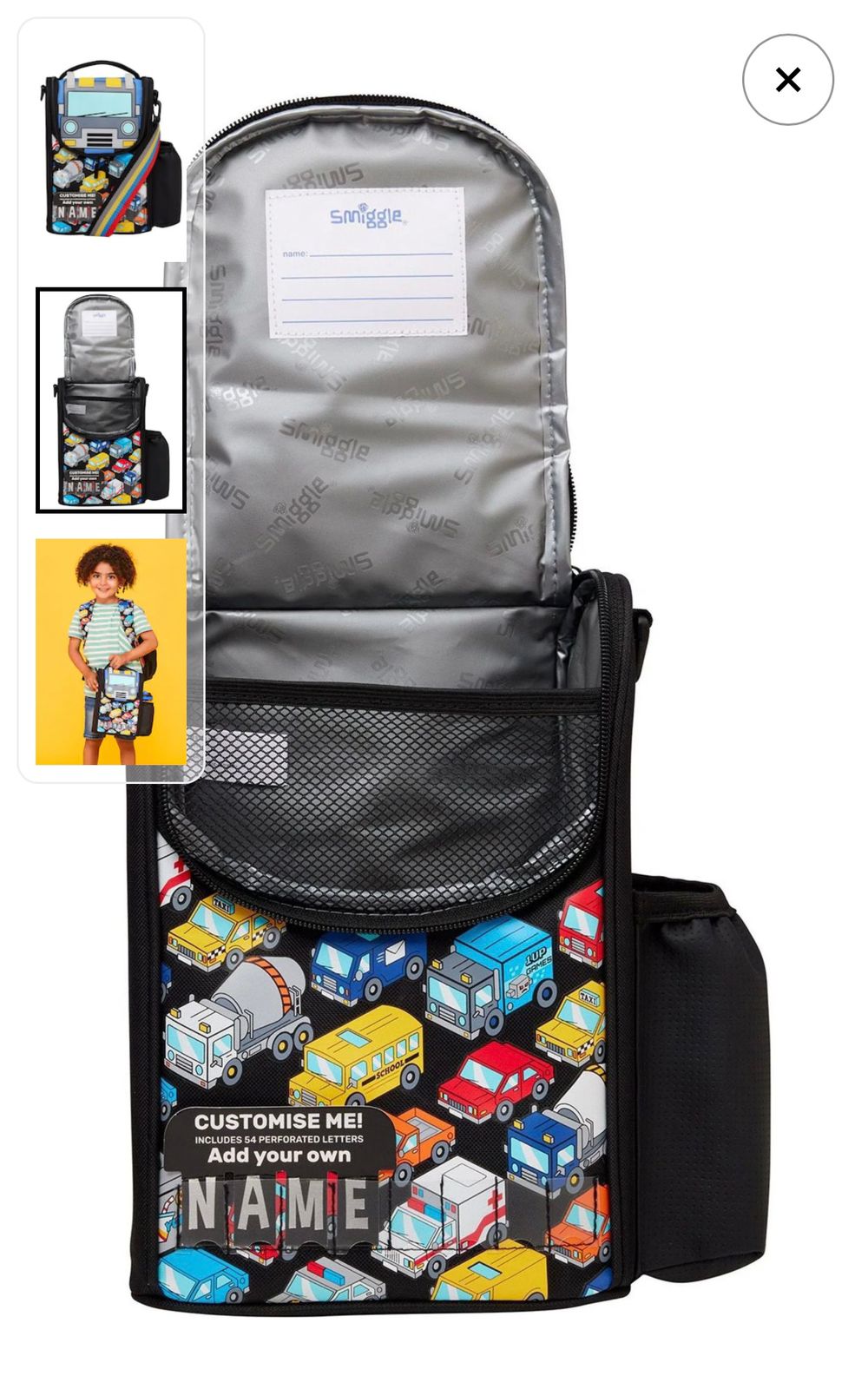 Smiggle lunch bag and water bottle