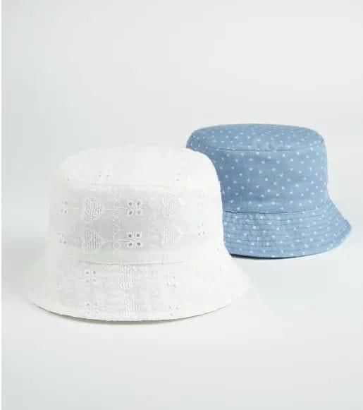 George blue heart and white chicken cap