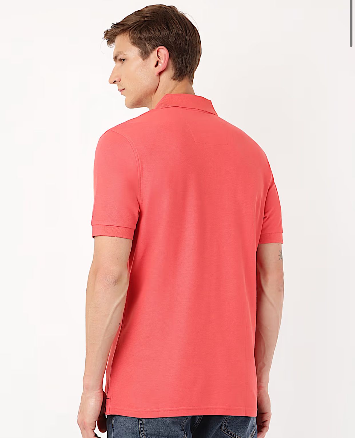 Pure Cotton Plain Polo Collar