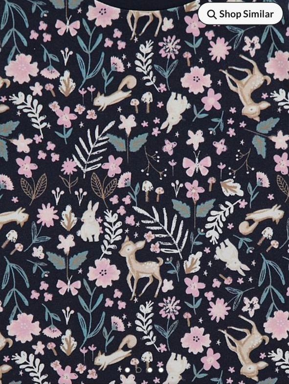 George flower and deer pjs