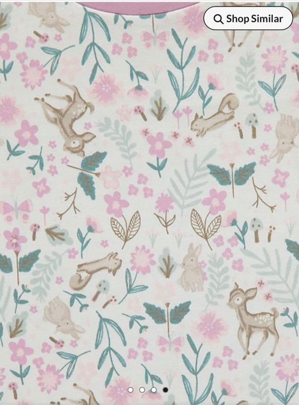 George flower and deer pjs