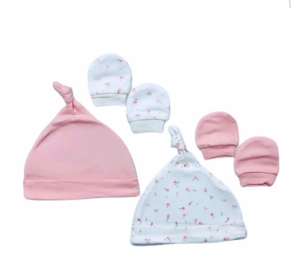 Primark rose hats and mitts pack of 4