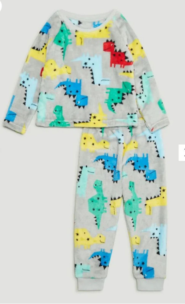 Matalan Multi dinosaur fleece pj