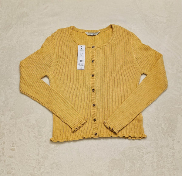 George ribbed mustard cardigan