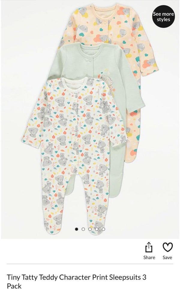 George BEAR rompers set