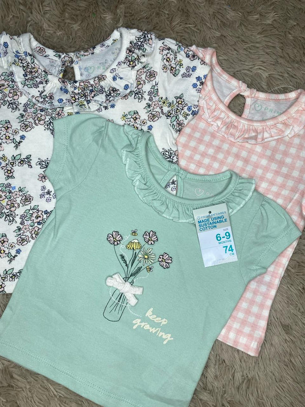 Primark pack of 3 flower cotton shirt