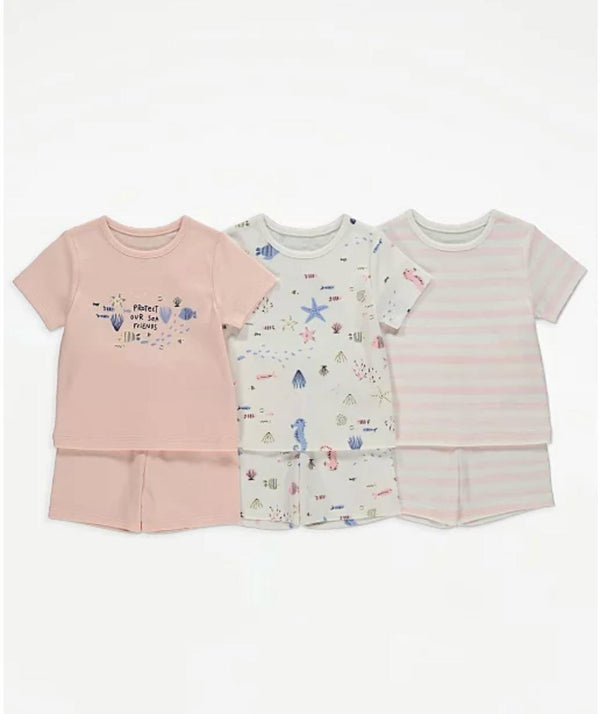 George sea shells cotton pajamas