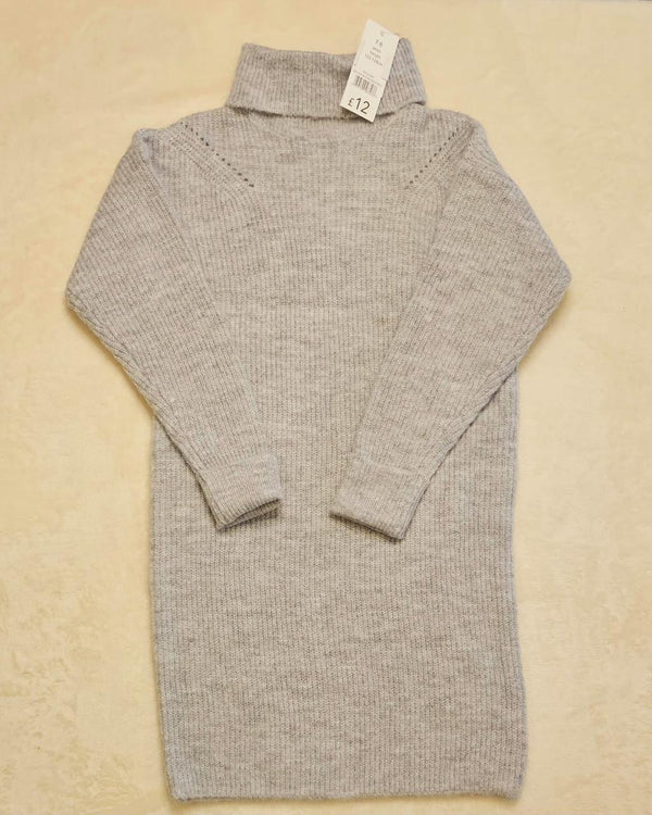 George Woolen grey knitted long sweater
