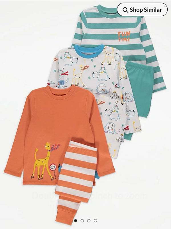George Animal pj pack of 3