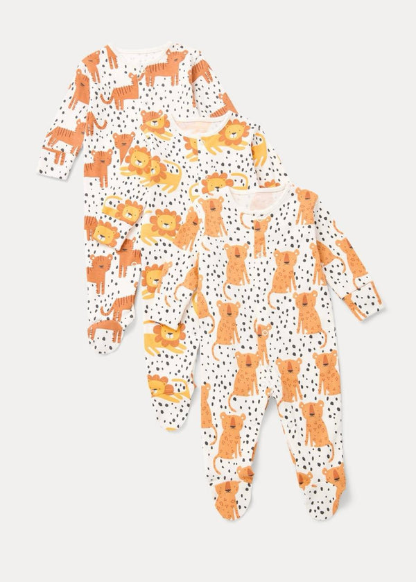 Matalan Animal print sleepsuits