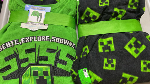 Primark Mine craft fleece pj