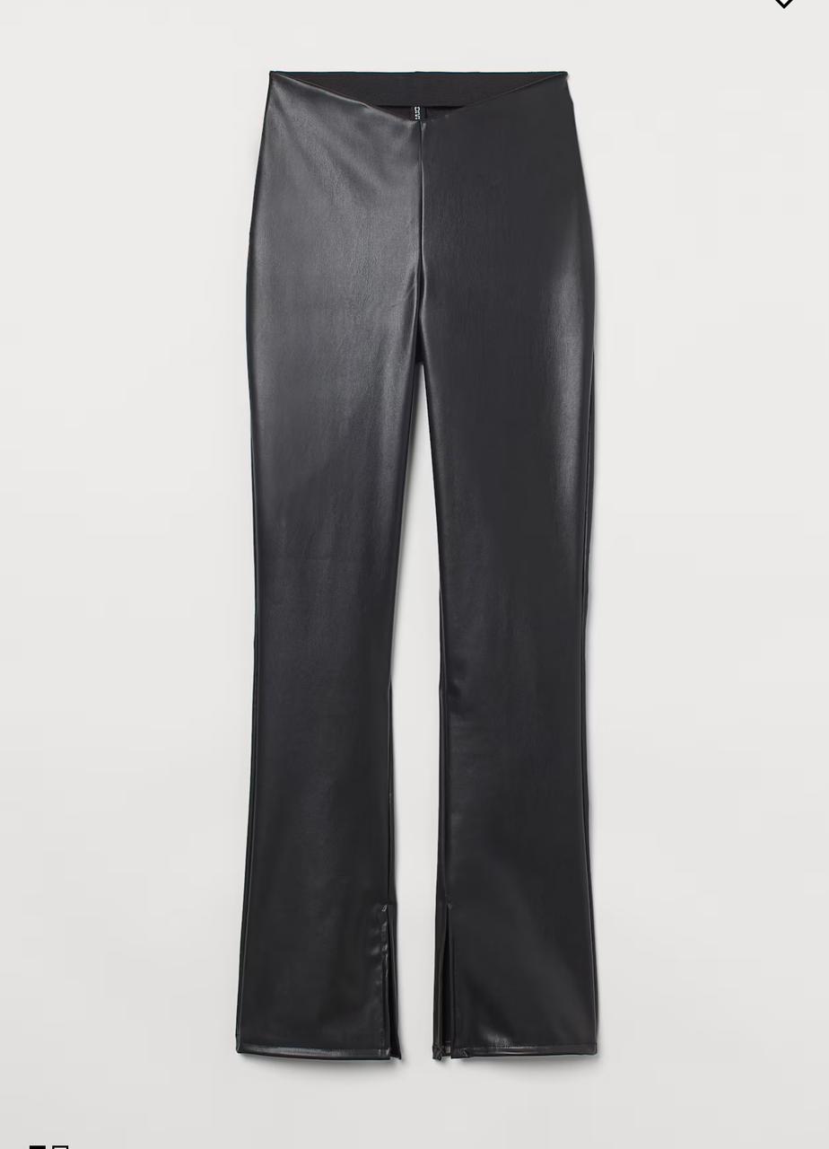 Girls Black Leather Trouser