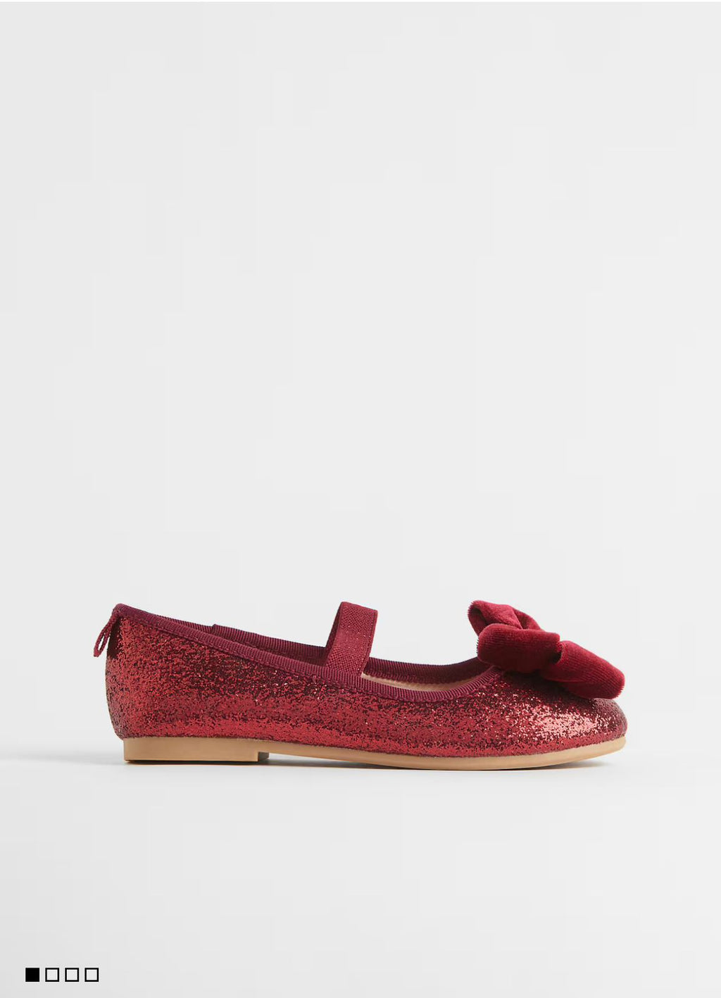 Shimmer Red Ballet Flats