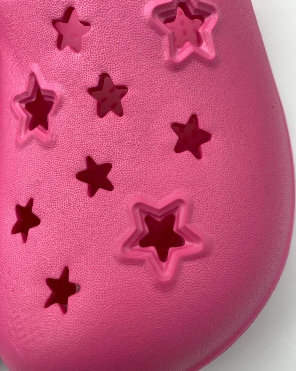 Dar pink star crocs