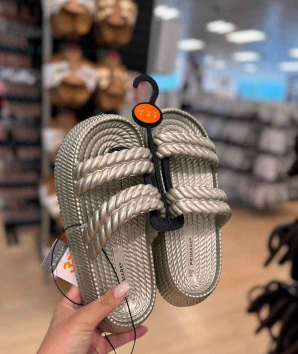 Silver rubber slipper