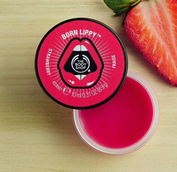 The Body Shop Born Lippy Pot Lip Balm Strawberry 10ml