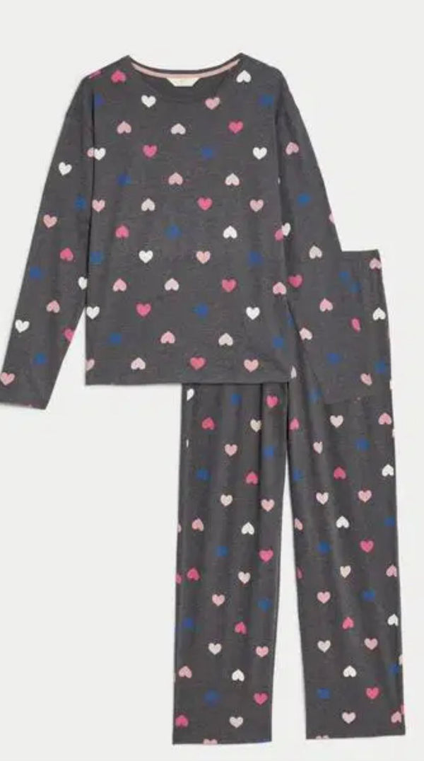 Mark&Spencer grey heart pjs