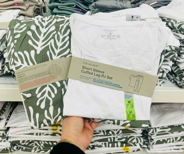Primark green leaves pjs