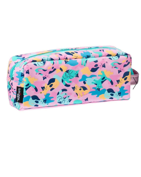 Smiggle pink cat pencil case