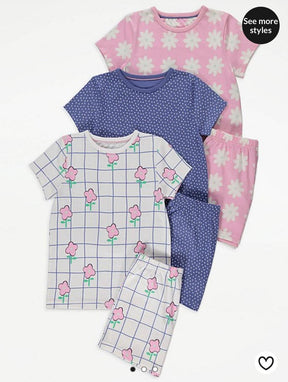 George  flower pyjama set pack of 3