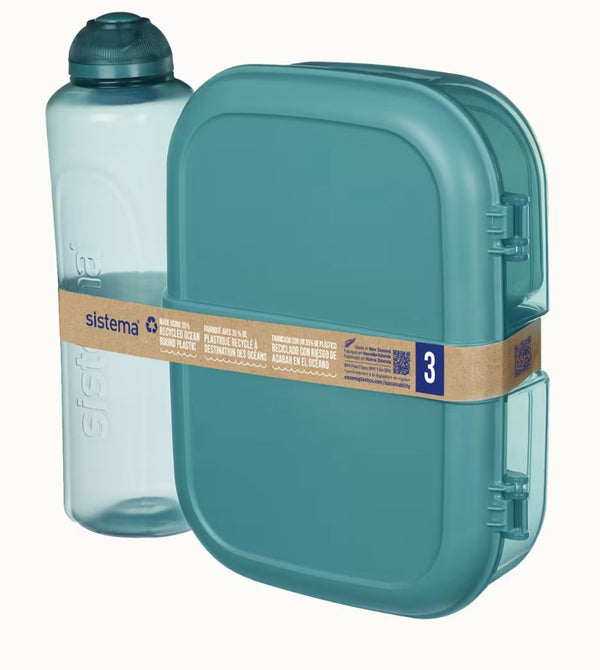 sistema lunchbox and water bottle