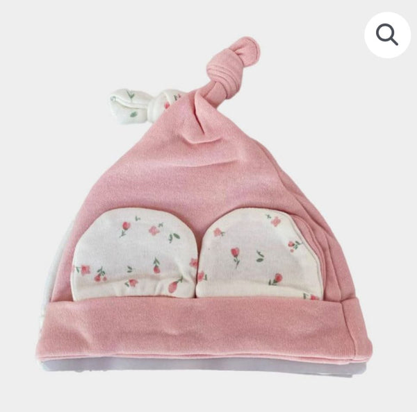 Primark rose hats and mitts pack of 4