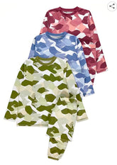 George  camouflage boys pack of 3 pj