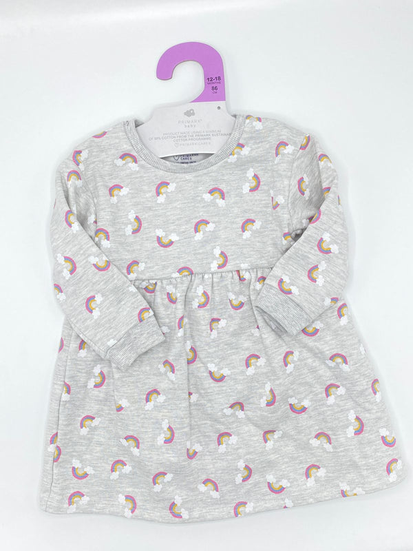 Girls Rainbow Fleece Frock