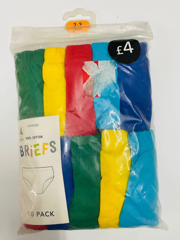 Boys George Brief Pack of 10