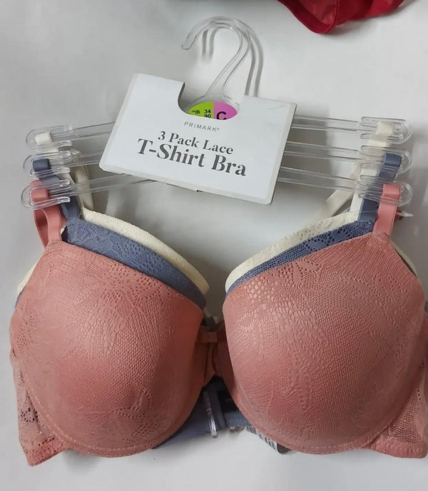 Primark 3 pack pink underwire set