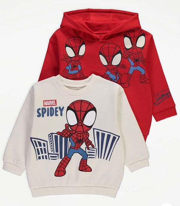 Spiderman Sweatshirt And Fleece Hoodie Set
