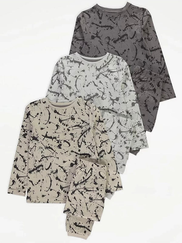 George Paint Splatter Grey Pjs