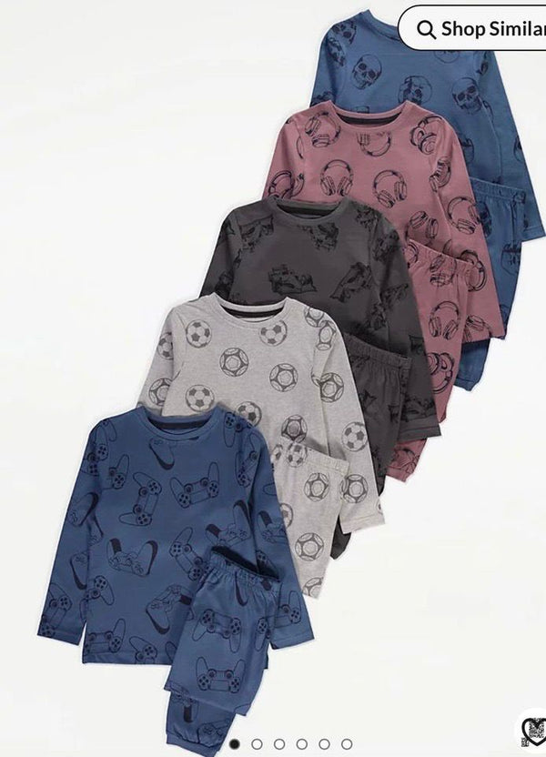 George Football And Games 5 Pjs Set
