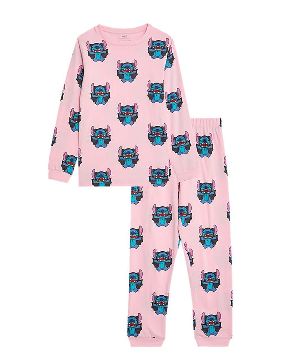 Girls Stitch Cotton Pjs