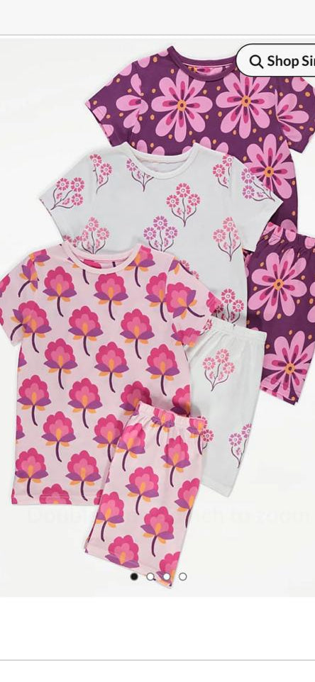 Pink Floral Shorts Set