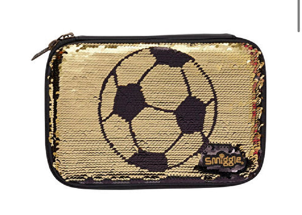 Hard-Top Sequins Football Pencil Case