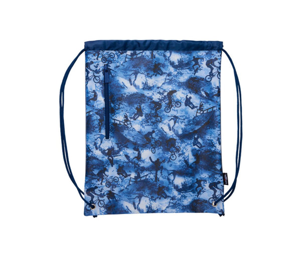 Blue Drawstring Bag