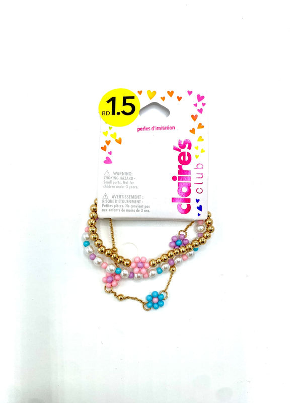 Set Of Three Flower Bracelets