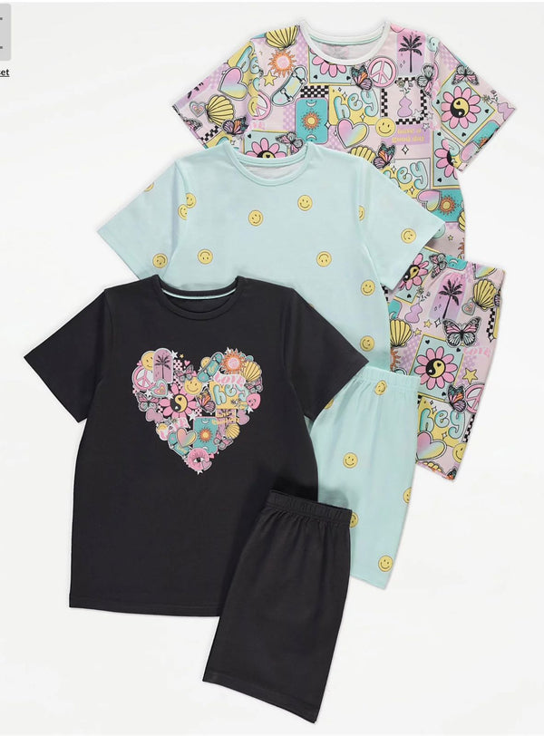 Heart and Star Shorts Set