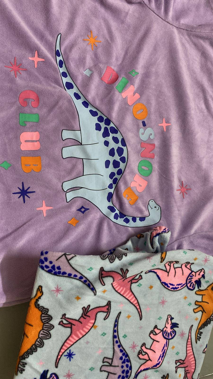 Multi dino velvet pj