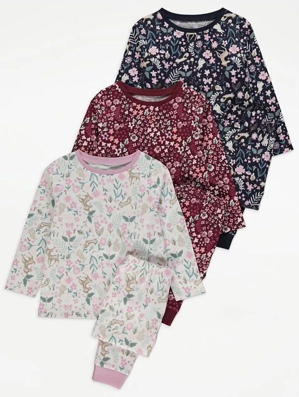 George flower and deer pjs