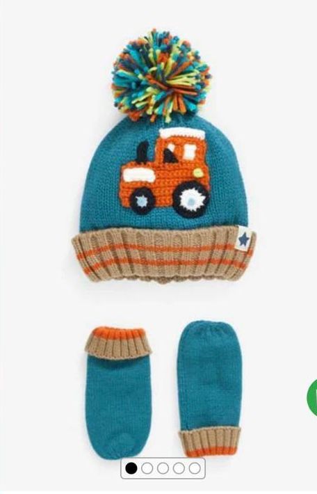 Next tractor beanie and mitten