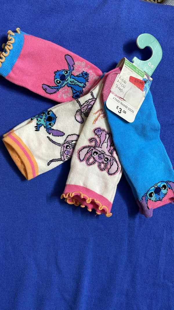 Primark stitch socks pack of 4